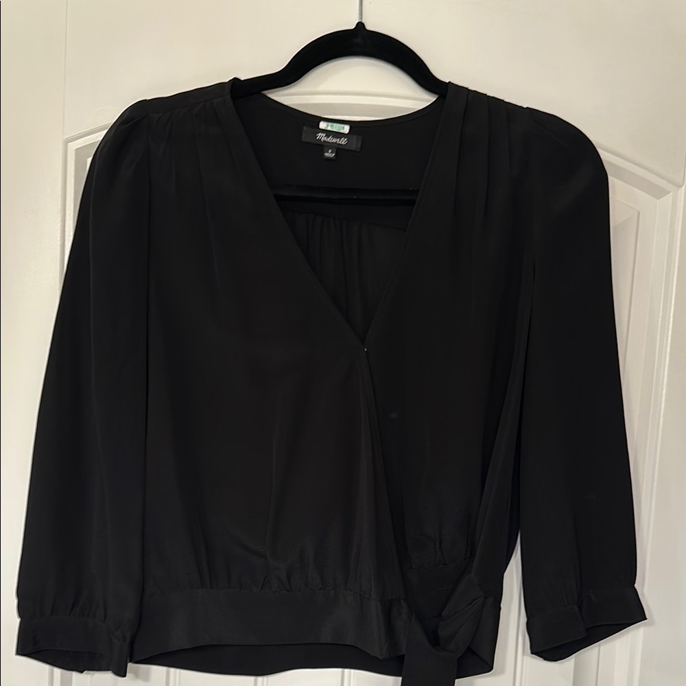 Black Wrap Top